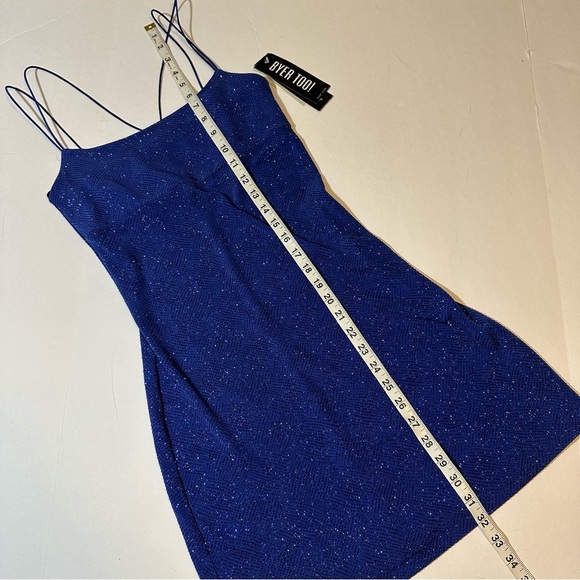 Vtg Y2K 90s Byer Too Glitter Slip Dress Bodycon Mini - Picture 7 of 8